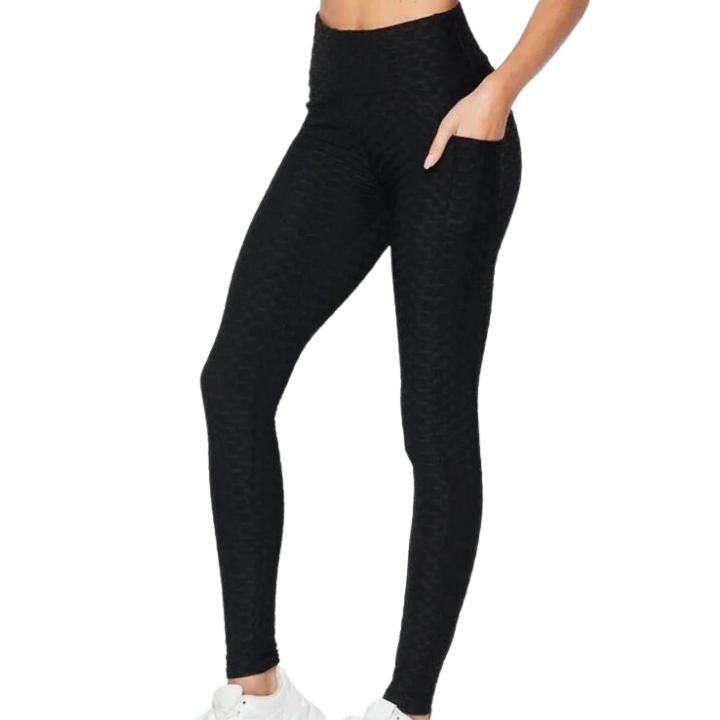LEGGINGS HONEY COMB - BLK